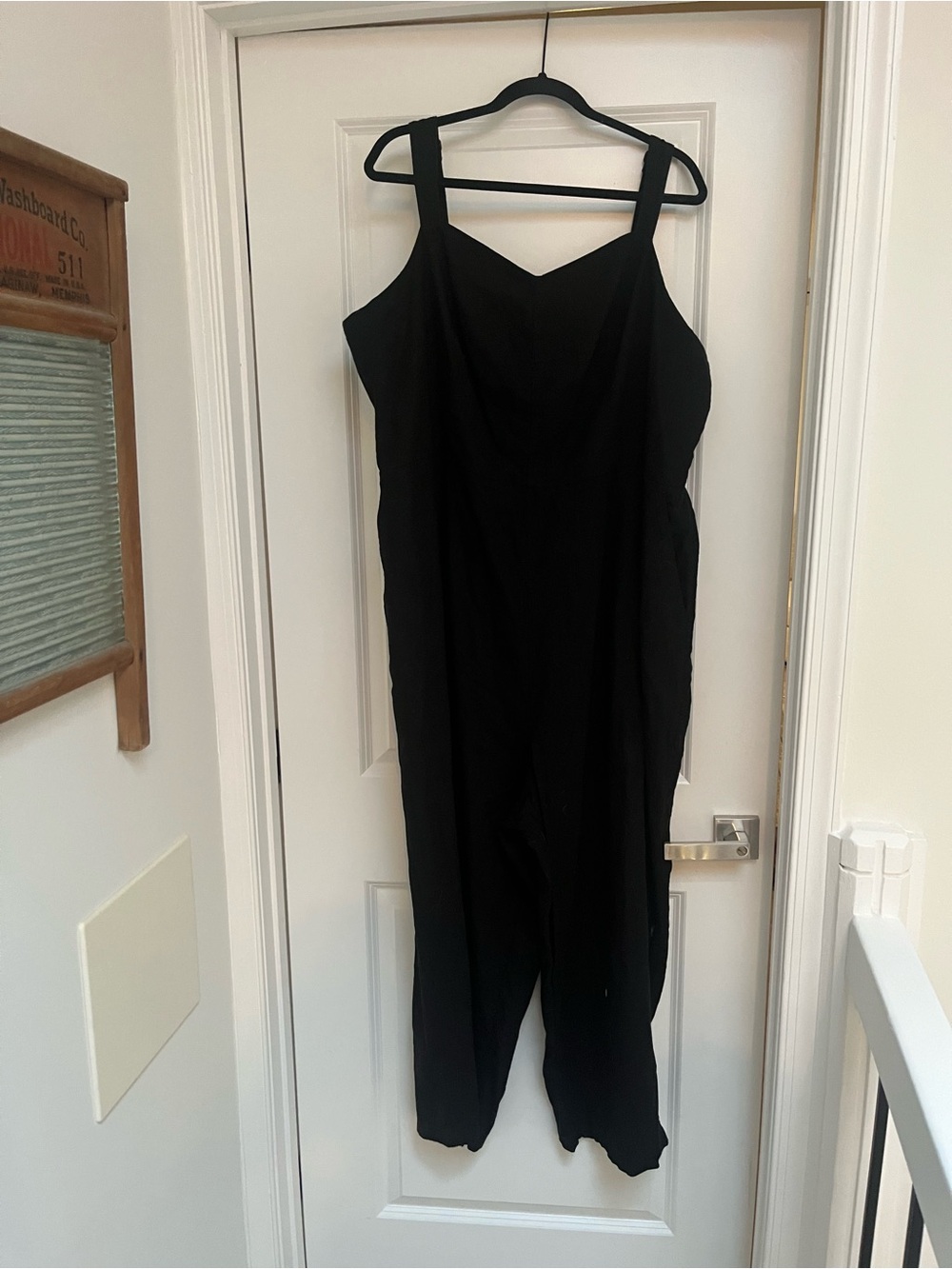 Old Navy Black Linen Romper